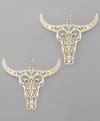 Filigree Bull Earrings