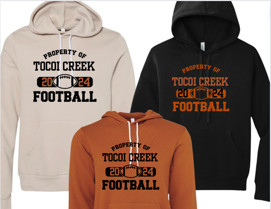 Property of Tocoi Football Hoodies