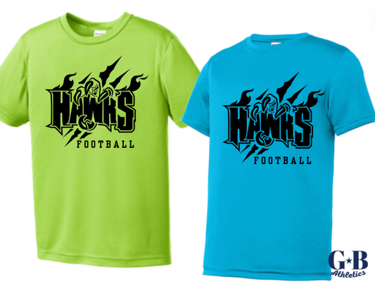 Hawks Claw Football Youth and Adult Dry Fit Tees