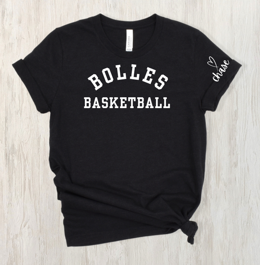 Bolles Basketball Black Tees